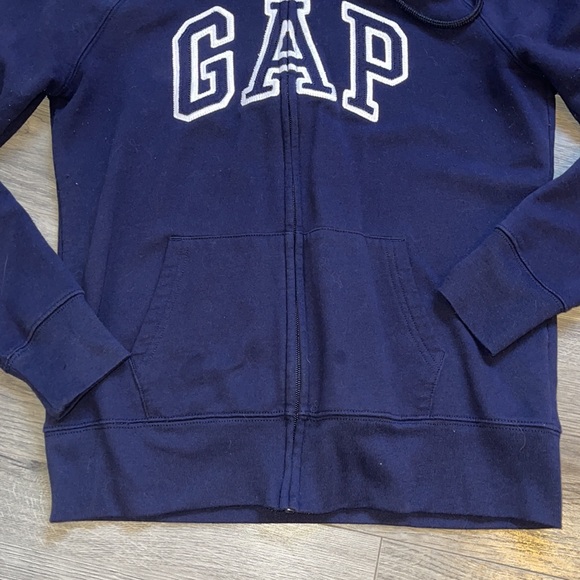 Small navy blue GAP zip up hoodie sweatshirt - Picture 6 of 12